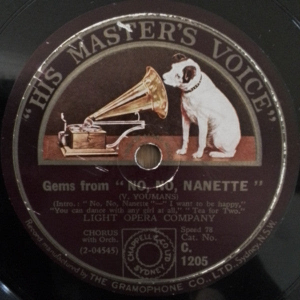 Light Opera Company* : Gems From " Rose-Marie" / Gems From "No, No, Nanette"  (Shellac, 12")