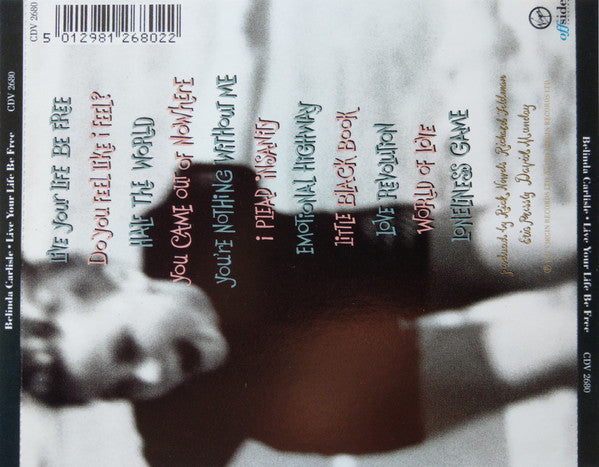 Belinda Carlisle : Live Your Life Be Free (CD, Album)