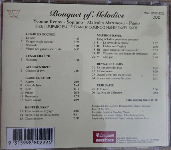 Yvonne Kenny, Malcolm Martineau : Bouquet Of Melodies  (CD, Album)