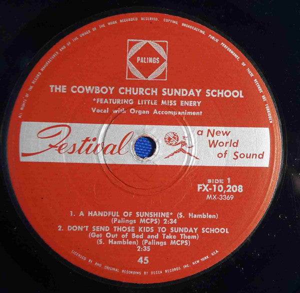 The Cowboy Church Sunday School : The Cowboy Church Sunday School (7", EP, Mono)