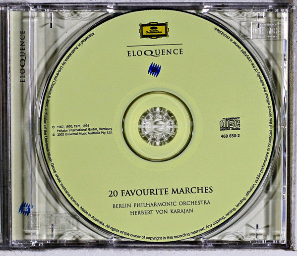 Herbert von Karajan : 20 Favourites Marches (CD, Comp, RE)