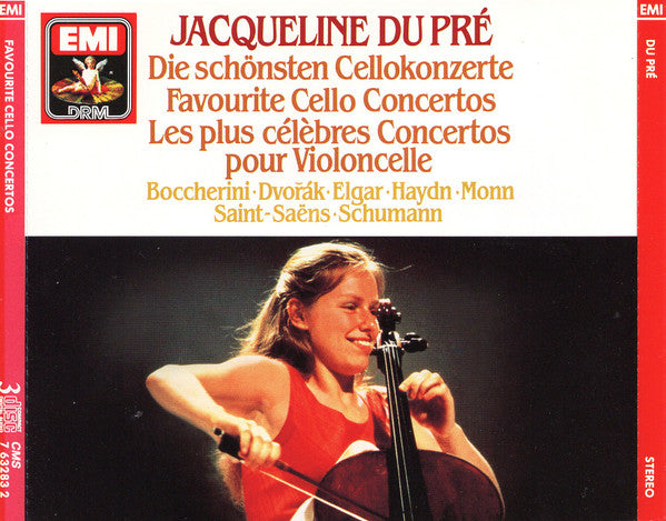 Jacqueline Du Pré : Die Schönsten Cellokonzerte = Favourite Cello Concertos = Les Plus Célèbres Concertos Pour Violoncelle (3xCD, Comp, RM, RP, EMI)