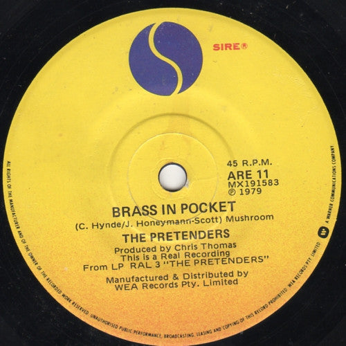 The Pretenders : Brass In Pocket (7", Single)