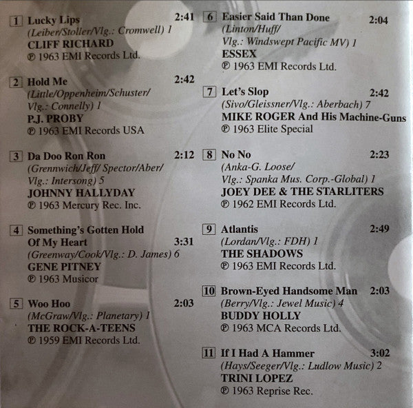 Various : Pop History 1963 (CD, Comp)