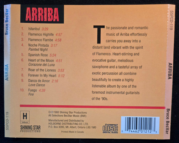 Bruce BecVar : Arriba (CD, Album, RP)