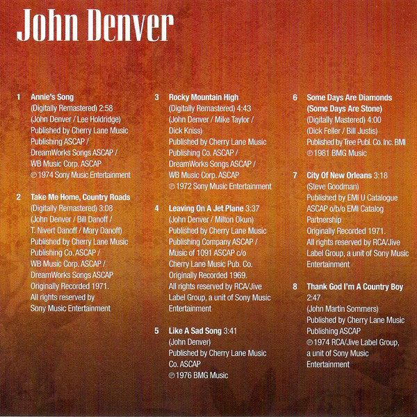 John Denver : Thank God I'm A Country Boy (His Greatest Hits) (CD, Comp)
