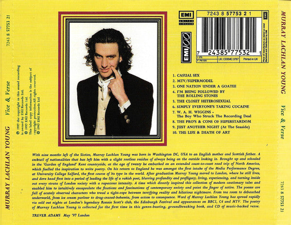 Murray Lachlan Young : Vice & Verse (CD, Album)