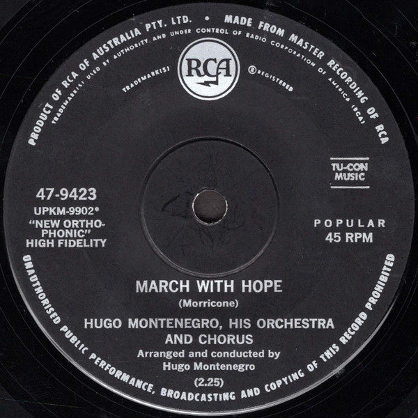 Hugo Montenegro, His Orchestra And Chorus : The Good, The Bad & The Ugly (7", Single)