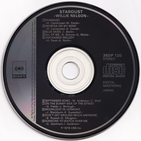 Willie Nelson : Stardust (CD, Album)