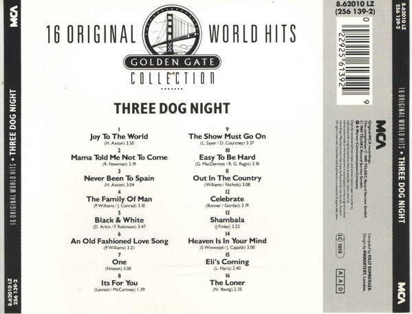 Three Dog Night : 16 Original World Hits (CD, Comp)