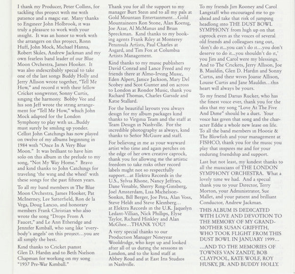 Nanci Griffith & The Blue Moon Orchestra* With The London Symphony Orchestra* : The Dust Bowl Symphony (HDCD, Album)