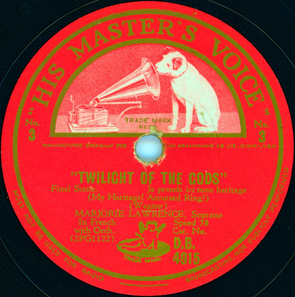 Marjorie Lawrence : Twilight Of The Gods (2xShellac, 12")