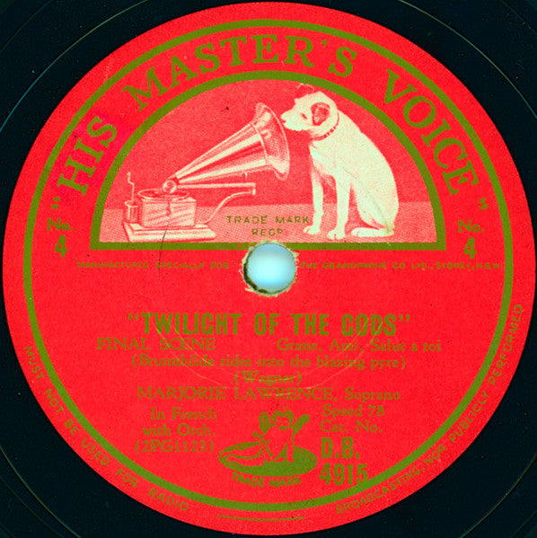 Marjorie Lawrence : Twilight Of The Gods (2xShellac, 12")