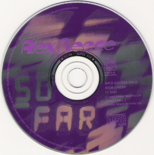 Alex Reece : So Far (CD, Album)