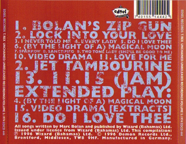 Marc Bolan & T. Rex : T.Rex Unchained: Unreleased Recordings Volume 5: 1974 (CD, Comp)
