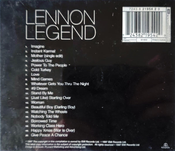 John Lennon : Lennon Legend (The Very Best Of John Lennon) (CD, Comp)
