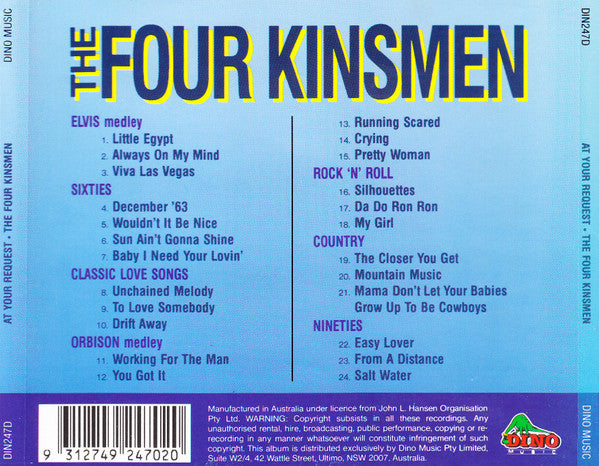 The Four Kinsmen : At Your Request (CD, Album)