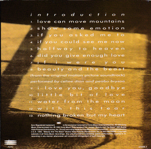 Celine Dion* : Celine Dion (CD, Album, RE)