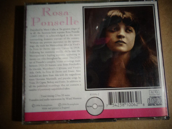 Rosa Ponselle : The Victor Recordings (1923-25) (2xCD, Comp, RM)