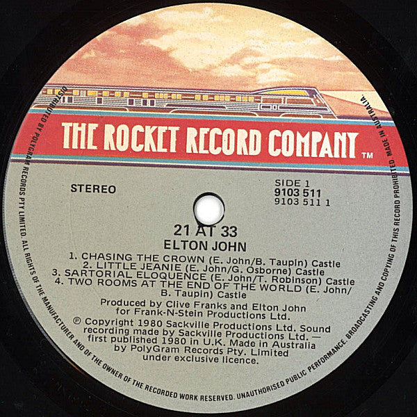 Elton John : 21 At 33 (LP, Album)