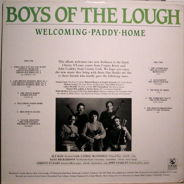 The Boys Of The Lough : Welcoming Paddy Home (LP)