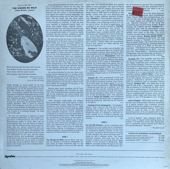 Julian Bream : The Woods So Wild (LP, Album, Club)