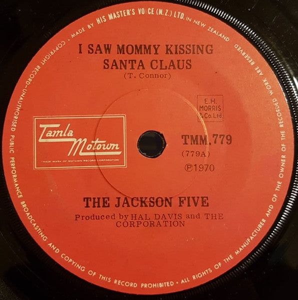 The Jackson 5 : I Saw Mommy Kissing Santa Claus (7", Single)