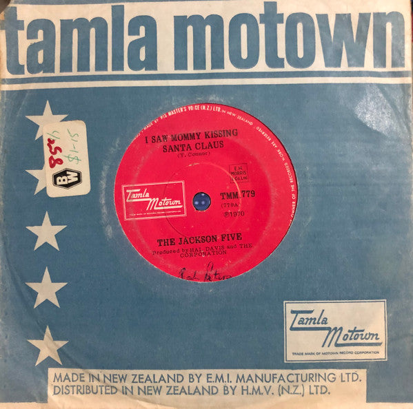 The Jackson 5 : I Saw Mommy Kissing Santa Claus (7", Single)