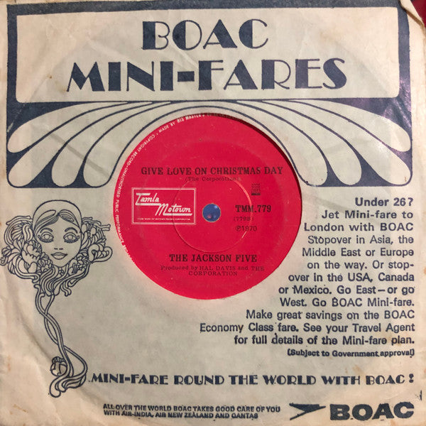 The Jackson 5 : I Saw Mommy Kissing Santa Claus (7", Single)