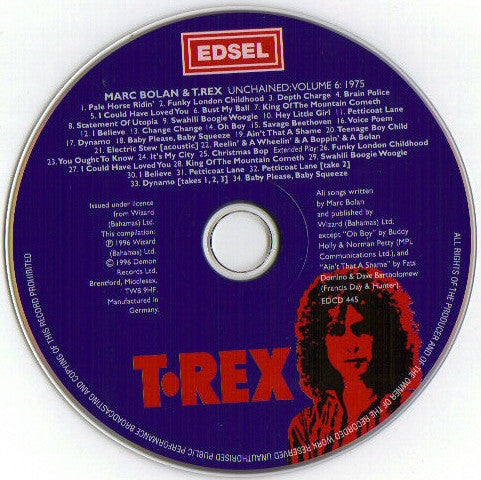 Marc Bolan & T. Rex : T.Rex Unchained: Unreleased Recordings Volume 6: 1975 (CD, Comp)