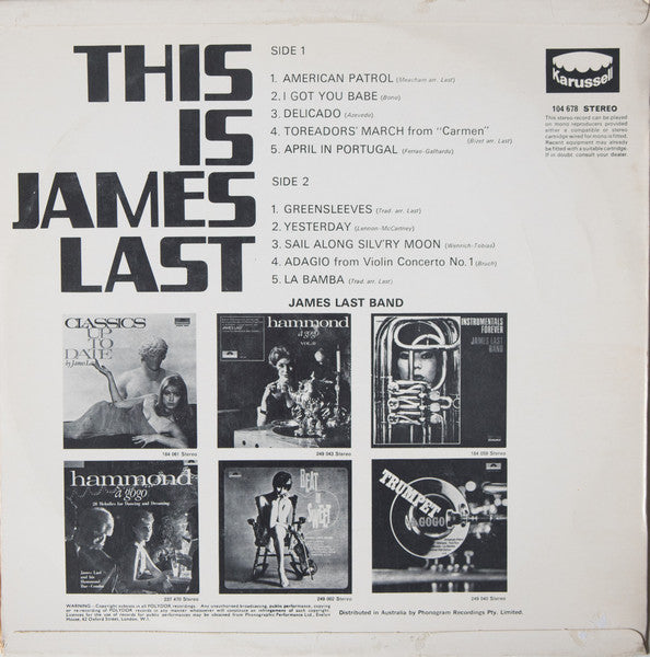 James Last : This Is James Last (LP, Album)