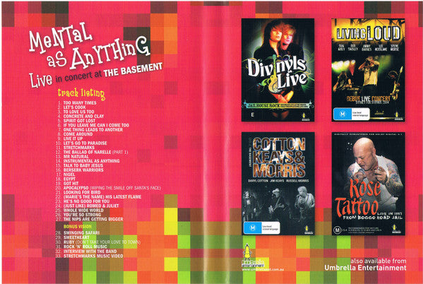 Mental As Anything : Live At The Basement (DVD-V, All)