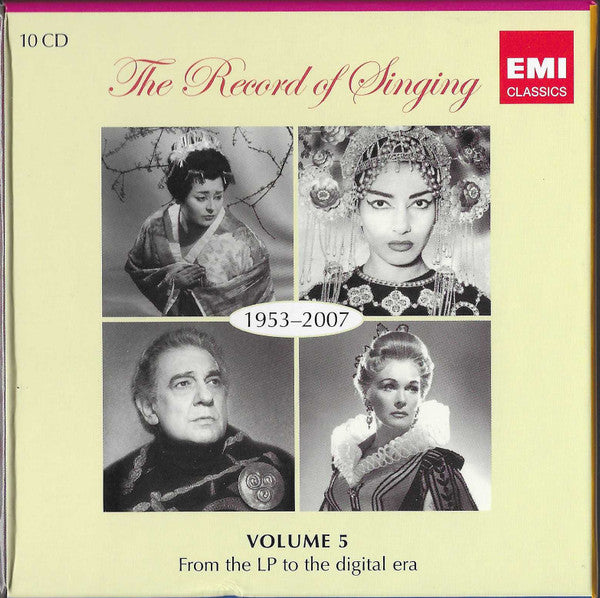 Various : The Record Of Singing Volume 5 (From The Lp To The Digital Era) (11xCD, Mono, RM + Box, Comp)