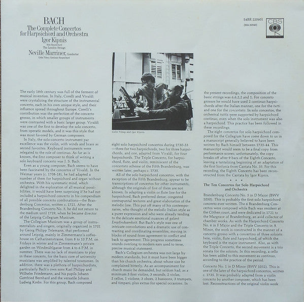 Bach* : Igor Kipnis, The London Strings, Neville Marriner* : The Complete Concertos For Harpsichord And Orchestra (4xLP, Album + Box)