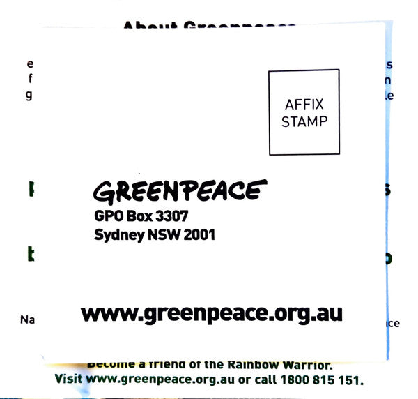 Various : Greenpeace Friends Of The Rainbow Warrior  (CD, Comp)