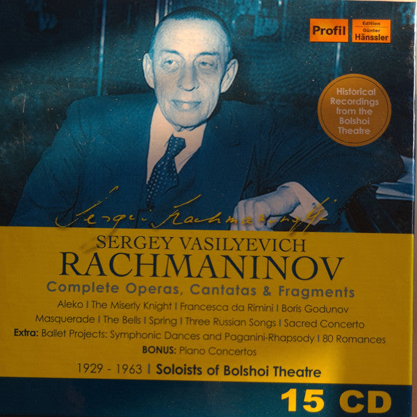 Sergei Vasilyevich Rachmaninoff : Complete Operas, Cantatas & Fragments (15xCD, Comp)