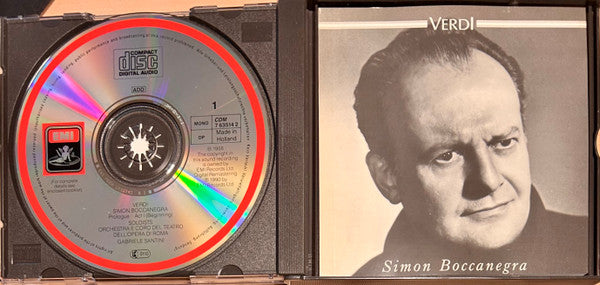 Giuseppe Verdi - Tito Gobbi, Victoria De Los Angeles, Boris Christoff, Giuseppe Campora, Walter Monachesi, Paolo Dari, Paolo Caroli, Silvia Bertona, Orchestra Del Teatro Dell'Opera Di Roma E Gabriele Santini (2), Coro Del Teatro Dell'Opera Di Roma, Giusep : Simon Boccanegra (2xCD, Album, Mono, RE, RM, DRM)