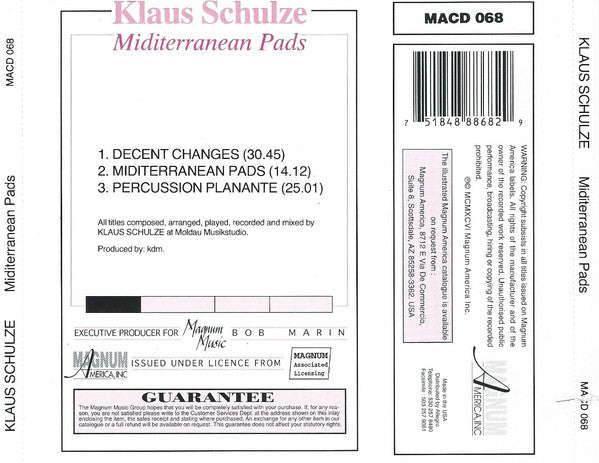Klaus Schulze : Miditerranean Pads (CD, Album, RE)