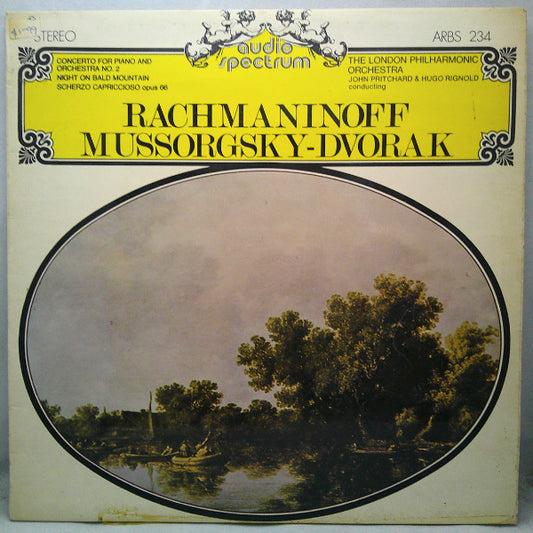 Sergei Rachmaninoff, Modest Mussorgsky, Antonín Dvořák : A Night On Bald Mountain / Scherzo Capriccioso / Concerto For Piano And Orchestra No. 2 C-Minor, Op. 18 (LP, Album)