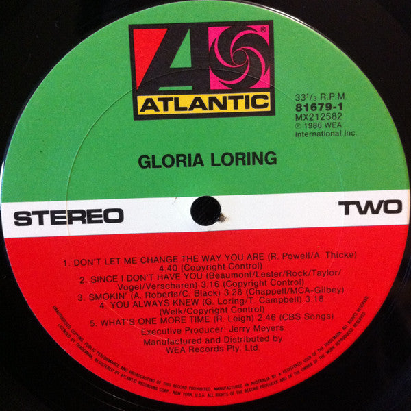 Gloria Loring : Gloria Loring (LP, Album)