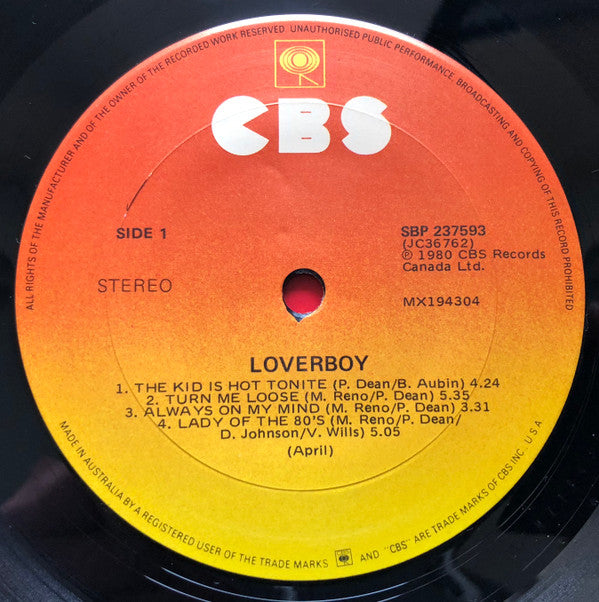 Loverboy : Loverboy (LP, Album)