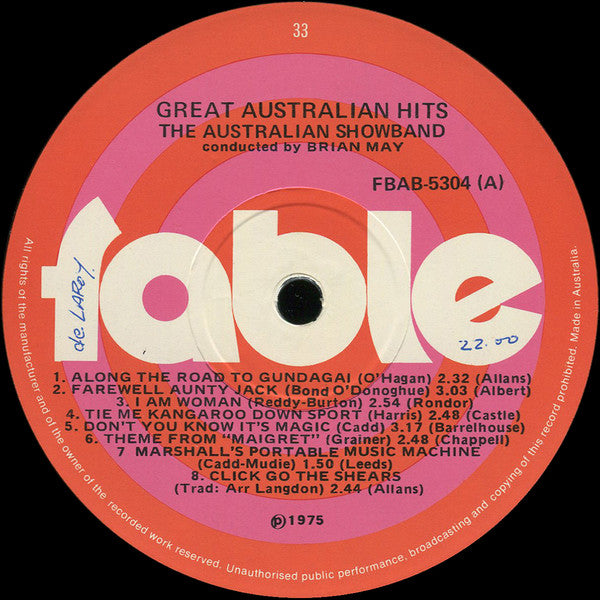 The Australian Showband : Great Australian Hits (LP, Album)