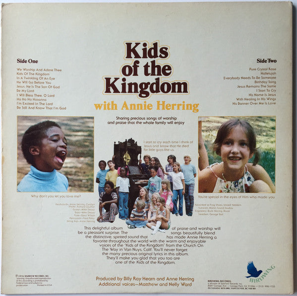 Kids Of The Kingdom With Annie Herring : Sharing Songs Of Worship For All Ages (LP, Album)