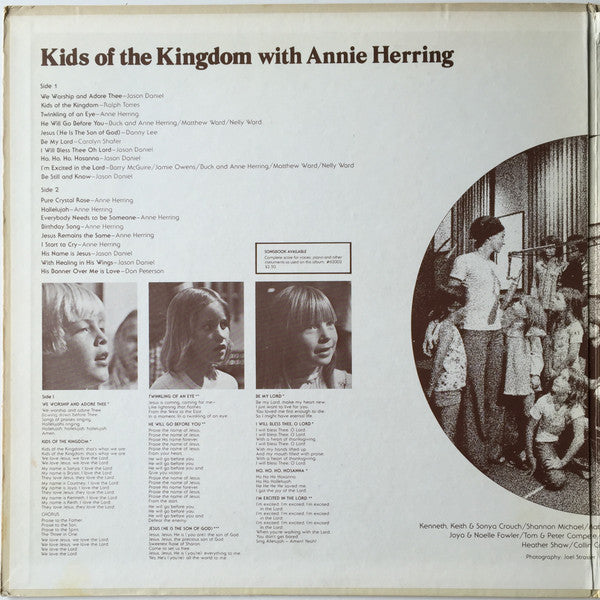 Kids Of The Kingdom With Annie Herring : Sharing Songs Of Worship For All Ages (LP, Album)