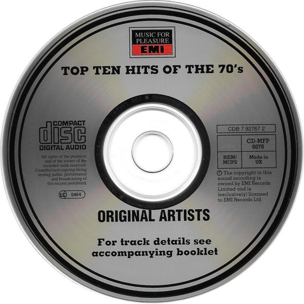 Various : Top Ten Hits Of The 70's (CD, Comp)