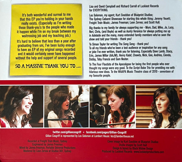 Gillian Cosgriff : Waitressing… And Other Things I Do Well (CD, EP)