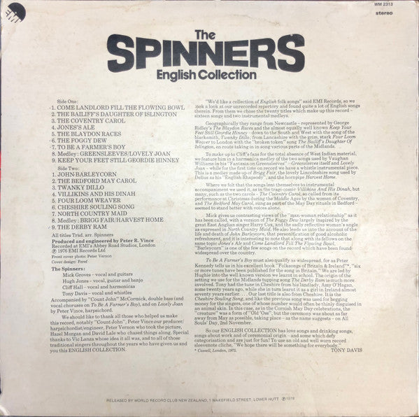 The Spinners : English Collection (LP, Album, Club)