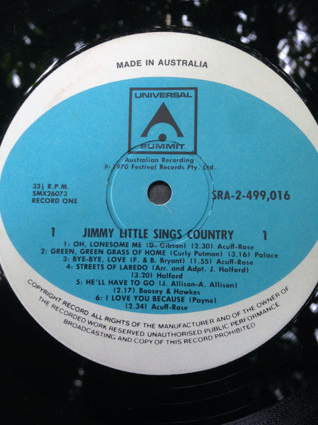 Jimmy Little : Sings Country (2xLP, Comp)