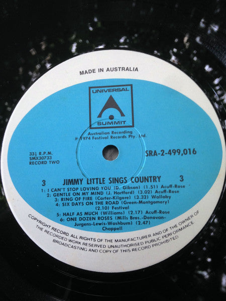 Jimmy Little : Sings Country (2xLP, Comp)