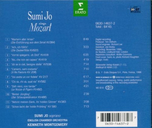 Sumi Jo, English Chamber Orchestra, Kenneth Montgomery : Sumi Jo Sings Mozart (CD)
